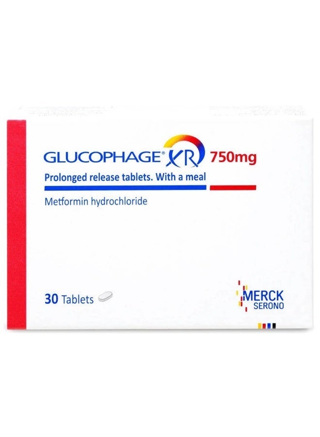 Glucophage XR 750 mg metformin extended release 30 Tablets - Image 2